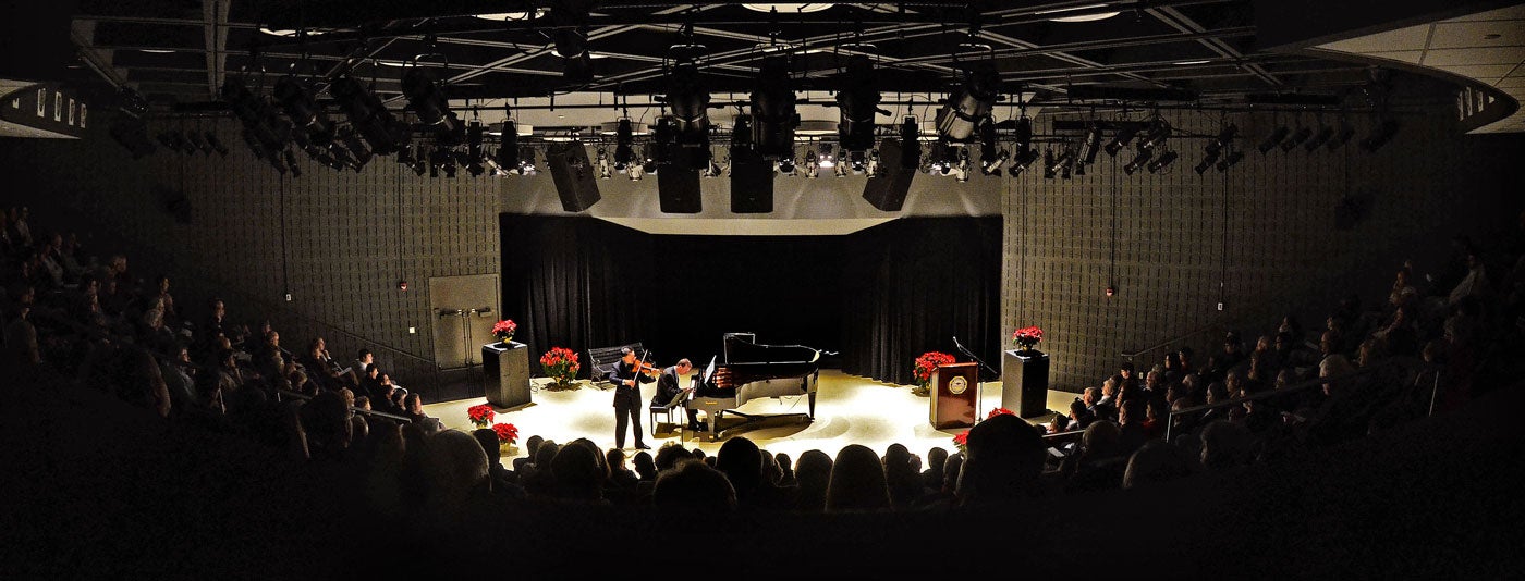 Concert in auditorium.